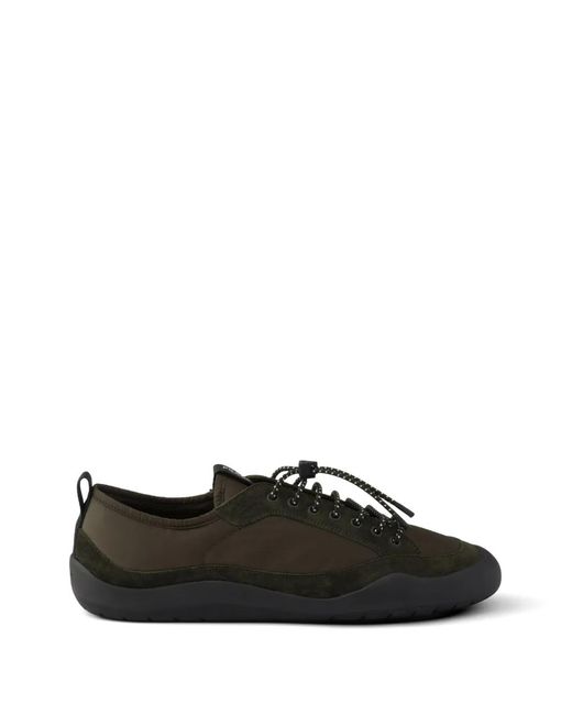 Prada Black Speedrock Re-Nylon And Suede Sneakers for men