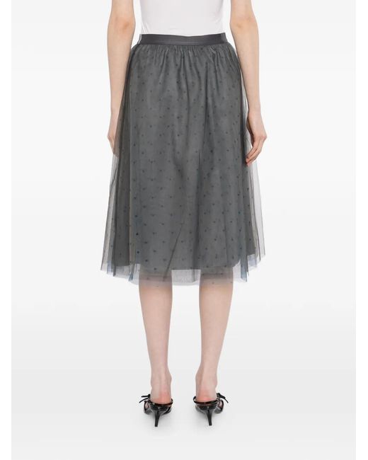 JNBY Gray Polka Dot Layered Skirt