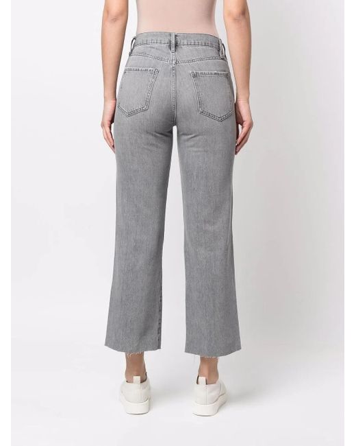 FRAME Gray Le Jane Straight-Leg Jeans