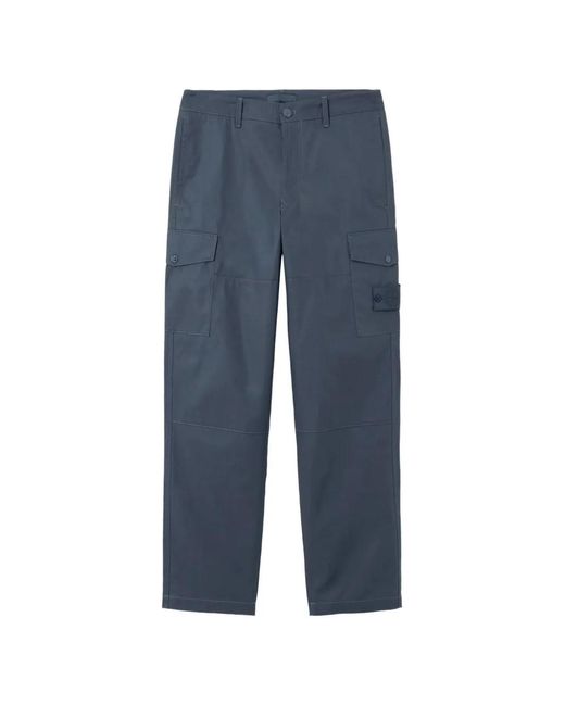 Stone Island Blue Ghost Canvas Cargo Pants for men