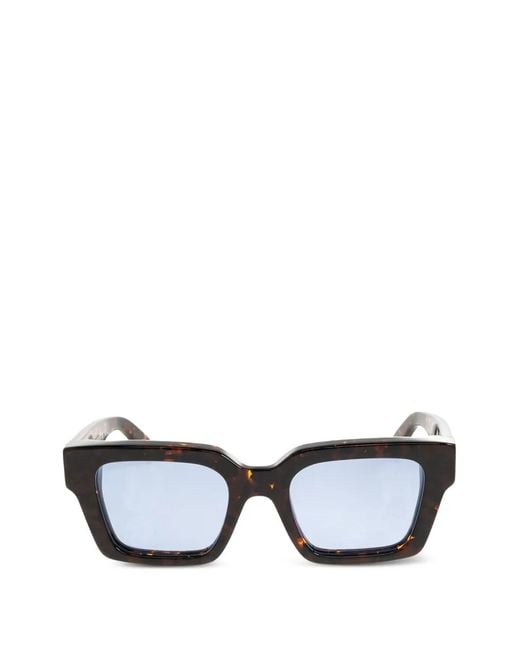 Off-White c/o Virgil Abloh Brown Tortoiseshell-Effect Square-Frame Sunglasses