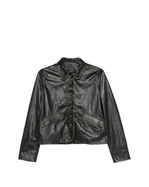 Giorgio Brato Black Leather Jacket