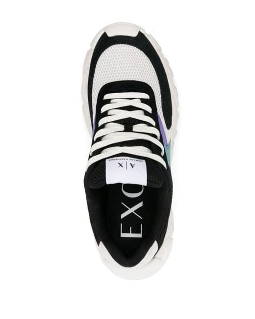 Armani Exchange Black Xux211 Chunky Sneakers for men