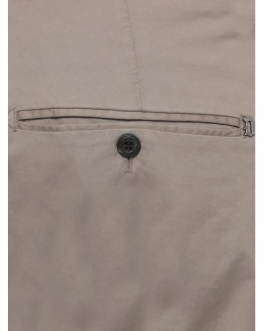 Dondup Gray Cuffed Chinos for men