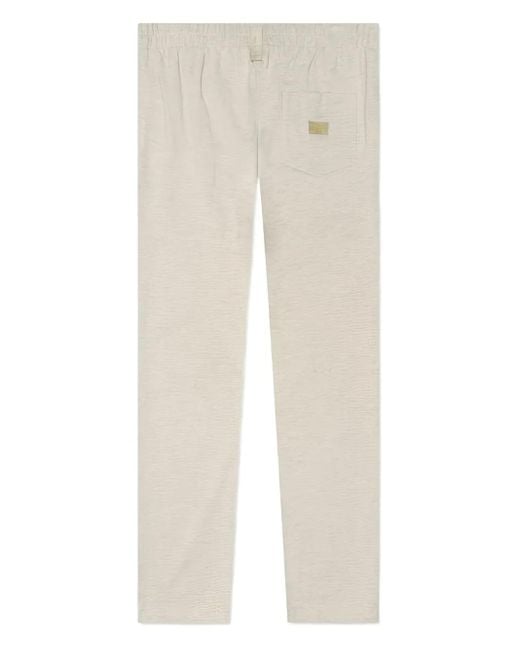 Advisory Board Crystals White Logo-Patch Trousers for men