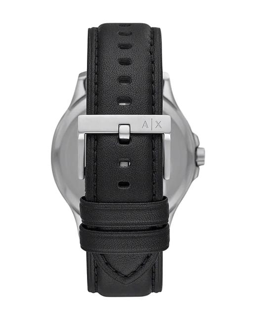 Reloj de 46 mm con cara redonda ARMANI EXCHANGE de hombre de color Black