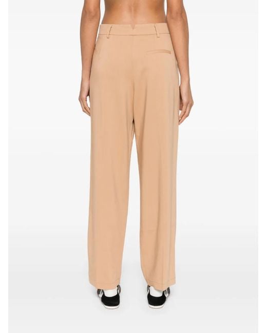 Forte_forte Natural Dart-Detailed Tapered Trousers