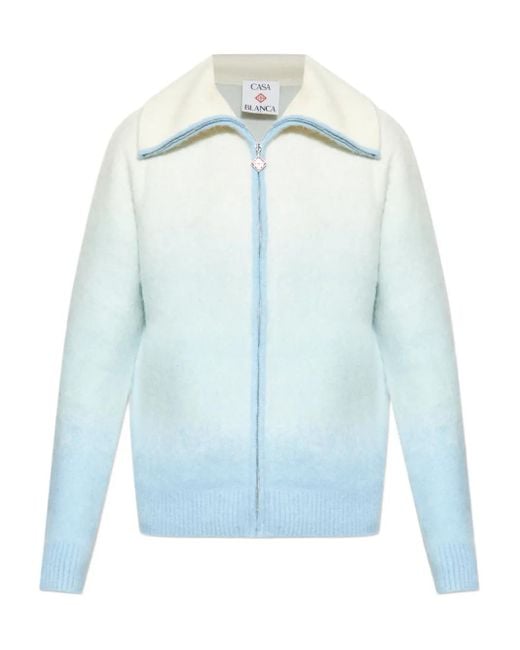 Giacca A Collo Alto Con Zip di Casablanca in Blue da Uomo