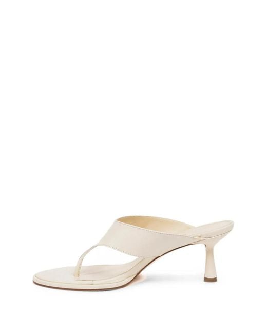 Aeyde White Olenna Leather Sandals