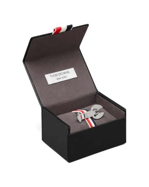 Thom Browne White Lobster Sterling- Tie Bar for men