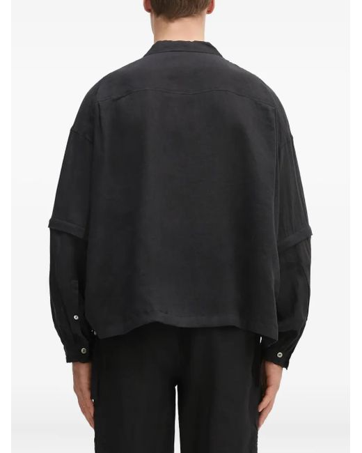 Undercover Black Double-Pocket Button Shirt for men