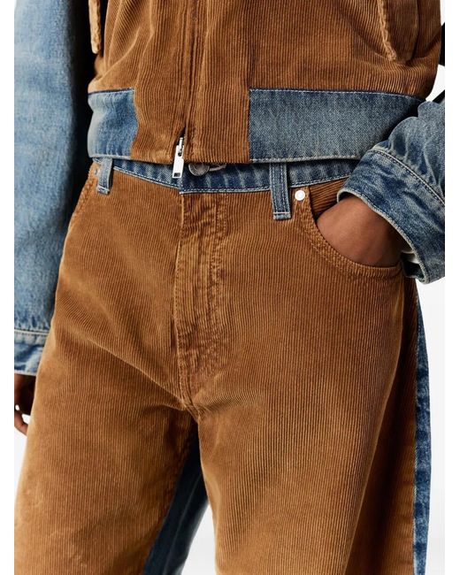 Stella McCartney White Corduroy-Panelled Jeans