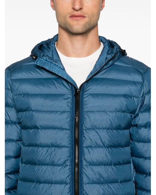 Stone Island Blue Compass Badge Puffer Jacket for men