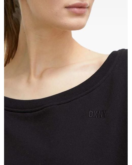 DKNY Black Drawstring Mini Dress