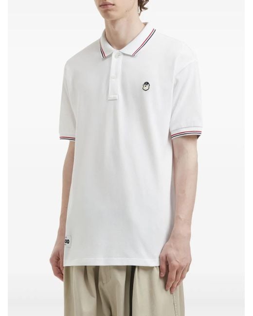Chocoolate White Logo-Patch Polo Shirt for men