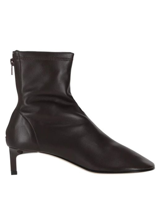 Dear Frances Black Kitten-Heel Boots