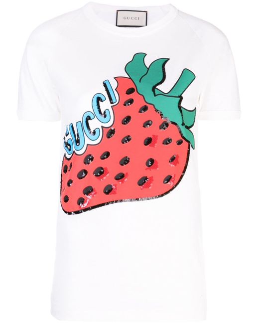 Gucci t shirt strawberry sale