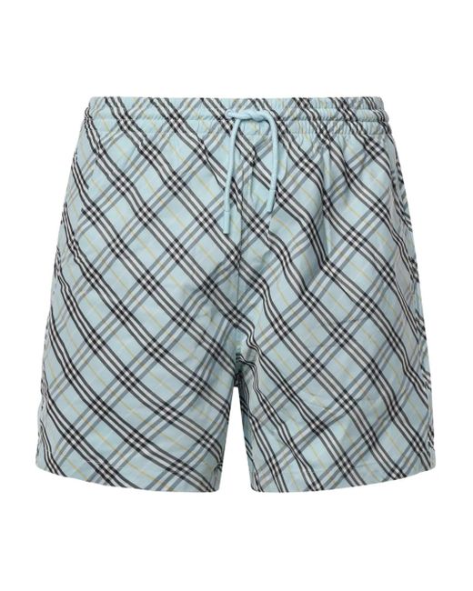 Short De Bain À Carreaux Burberry pour homme en coloris Blue