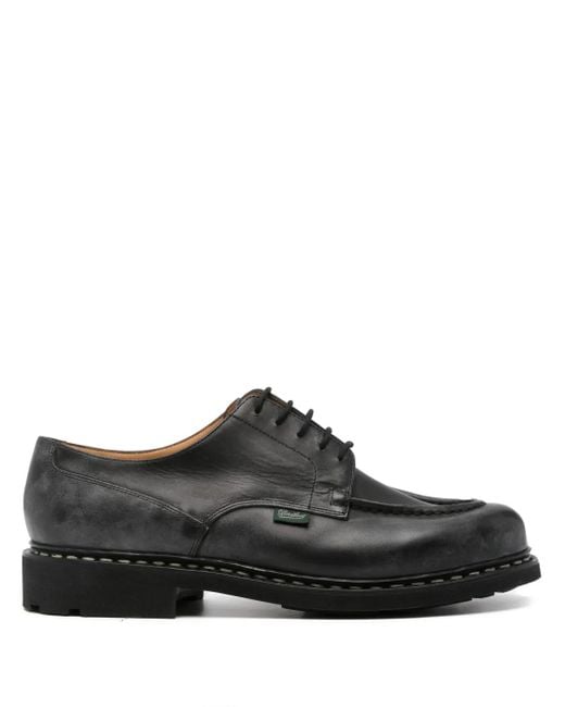 Paraboot Black Leather Derby Shoes for men