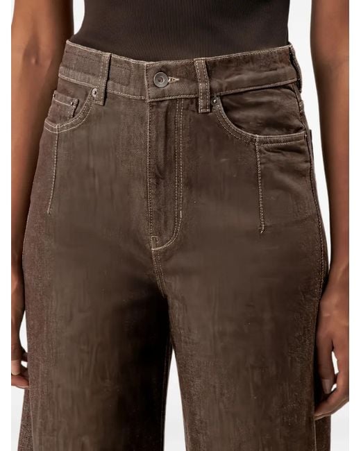 Drykorn Brown Liable Wide-Leg Jeans