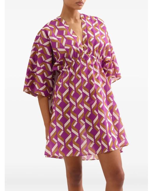 Eres Red Feel Kleid Mit Geometrischem Print