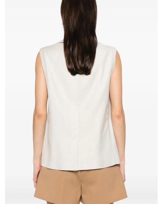 Max Mara White Caroline Waistcoat