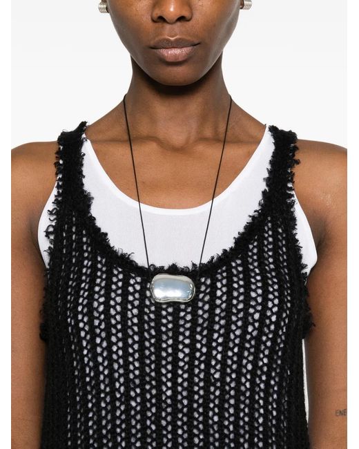 Totême Black Mohair Knit Tank Dress
