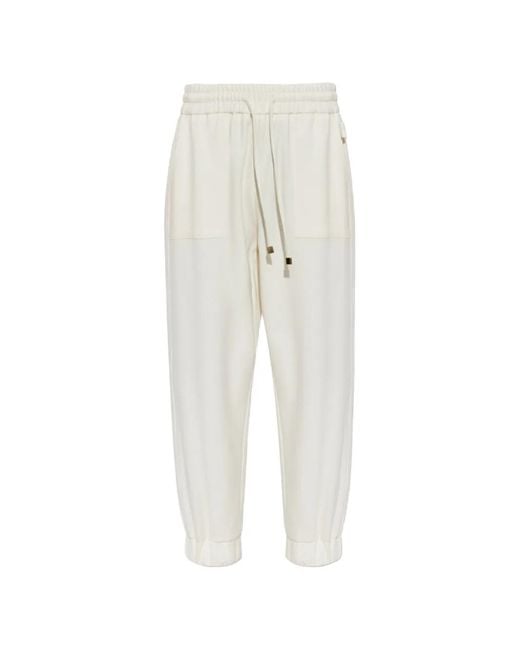 Fabiana Filippi White Elasticated Track Pants