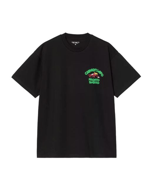 Carhartt Black Graphic-Print Cotton T-Shirt for men