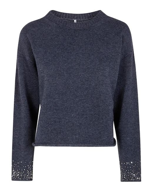 Liviana Conti Blue Pull À Ornements