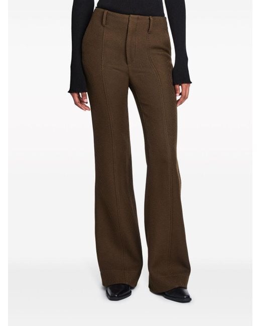 Proenza Schouler Brown Twill Flared Trousers