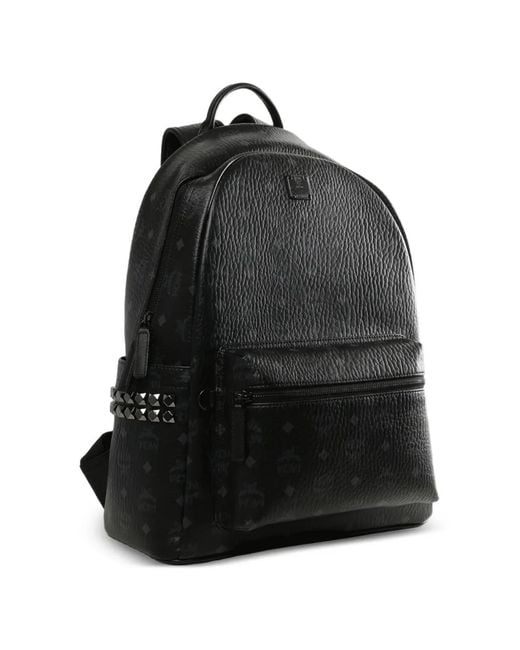 MCM Black Stark Studded Backpack