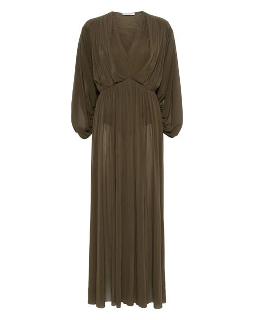 Philosophy Di Lorenzo Serafini Maxi-Jurk Met V-Hals in het Green