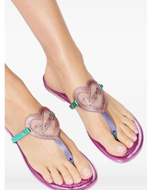 Kurt Geiger Pink Kurt Heart Sandals