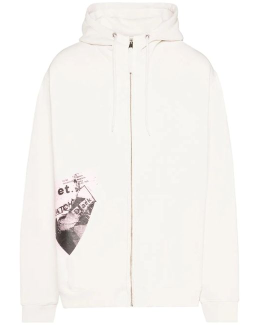 Maison Margiela Hoodie Met Rits in het White voor heren