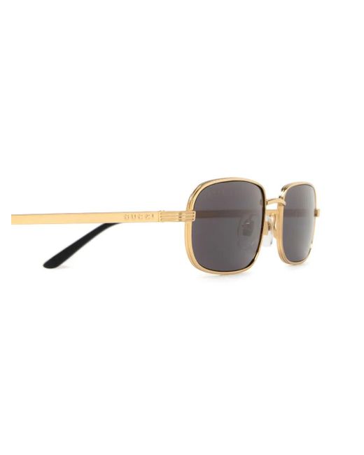 Gucci Gray Rectangle-Frame Sunglasses for men