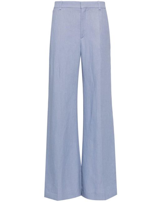 Chloé Blue Low-rise Flared Trousers
