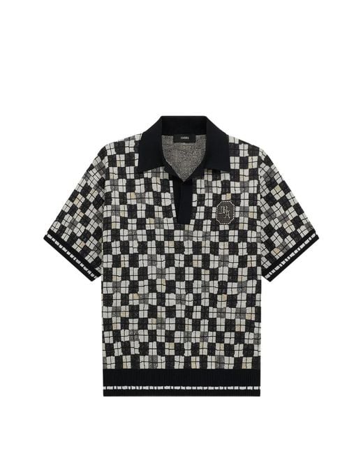 Polo Con Motivo Amiri de hombre de color Black
