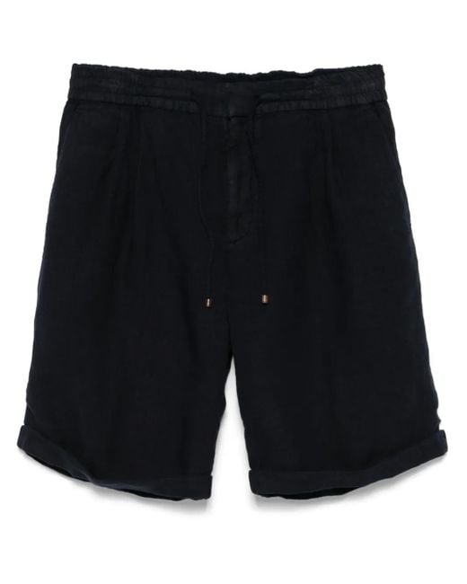 メンズ Brunello Cucinelli リネン ショートパンツ Black