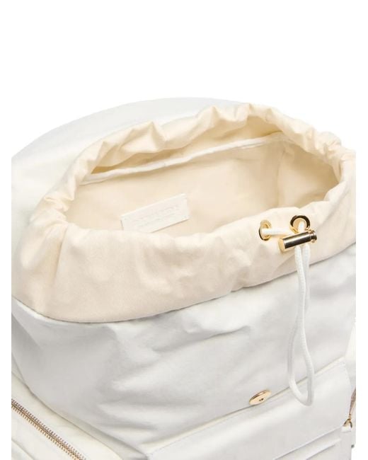 DSquared² White Cargo Patch-Detail Backpack for men
