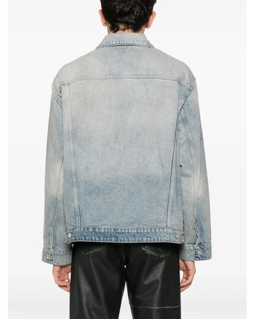 Courreges Gray Cocoon Denim Jacket for men