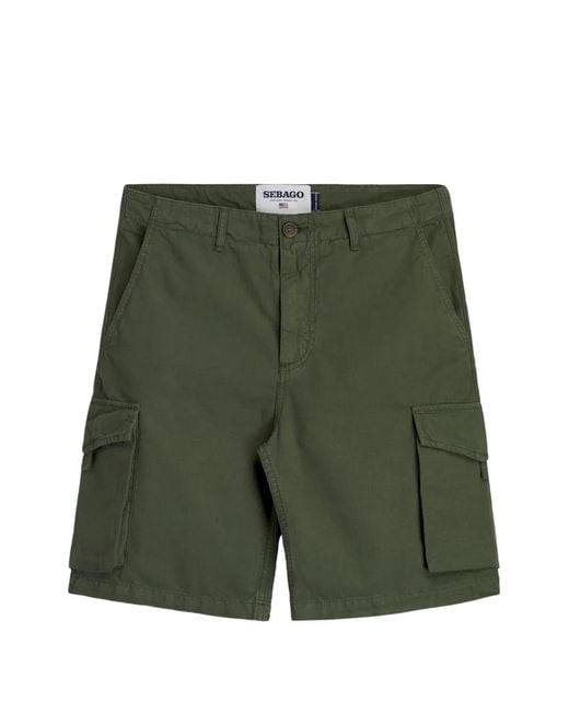 Sebago Green Northfield Cargo Shorts for men