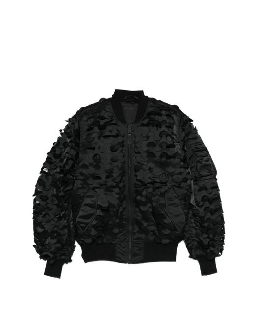 Alpha Industries Black Ma-1 Ulcans Flight Circular-Appliqué Bomber Jacket