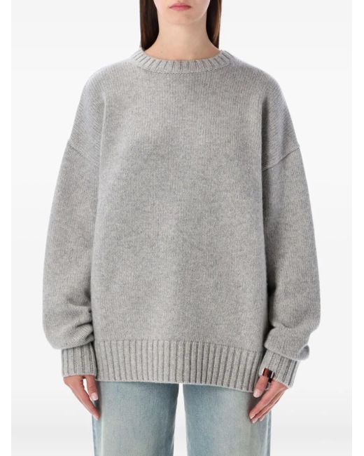 Extreme Cashmere Gray Long-sleeve Crew-neck Sweater