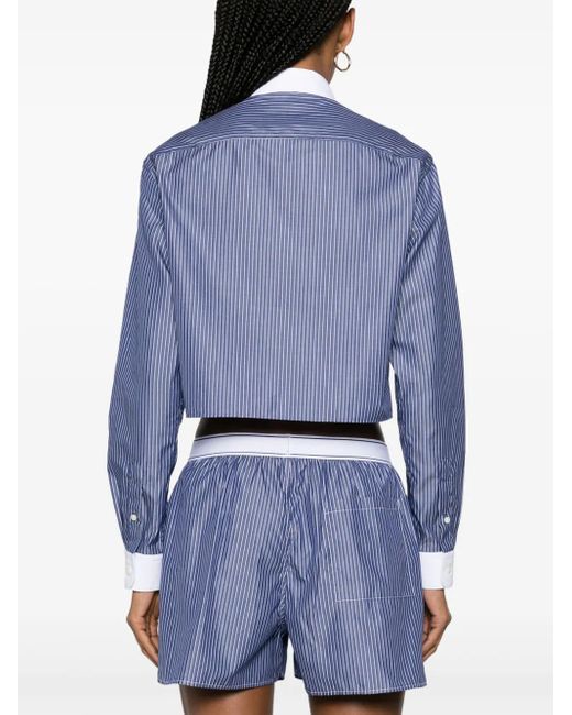 Camicia Conneticut A Righe Con Stampa di Sporty & Rich in Blue