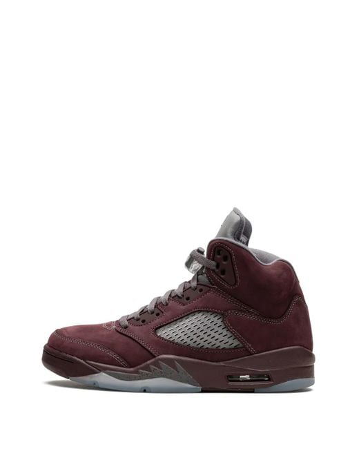 Nike Brown Air 5 "Burgundy" High-Top Sneakers for men