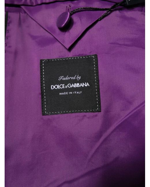 Dolce & Gabbana Purple Double-Breasted Blazer for men