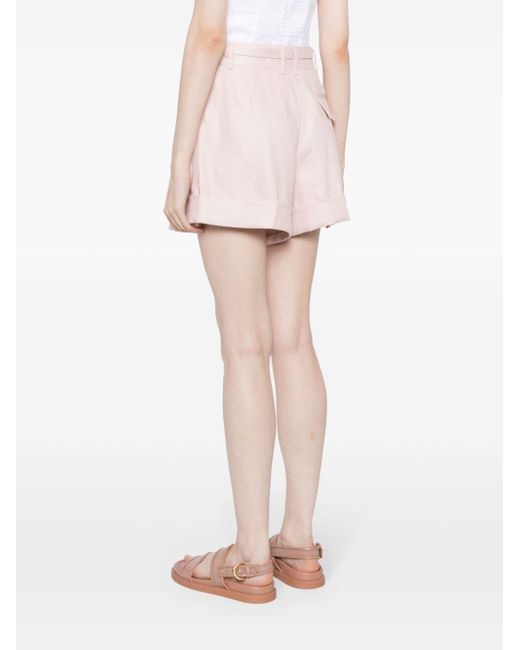 Shorts Matchmaker in lino di Zimmermann in Pink
