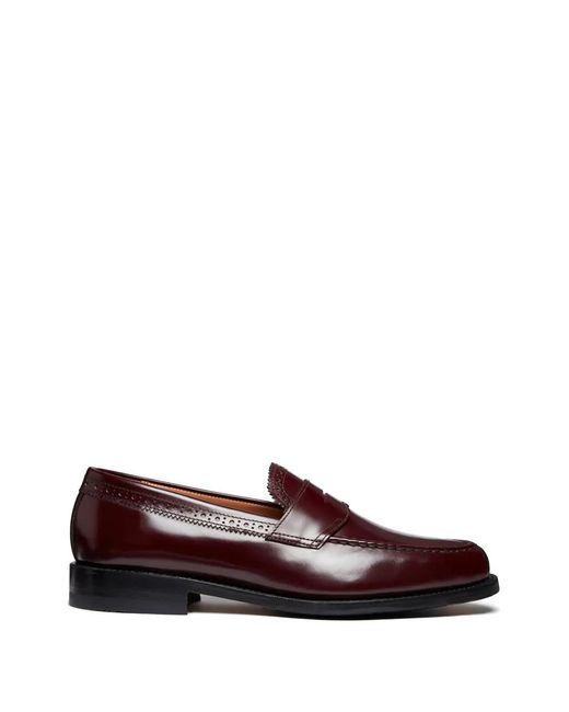 G.H.BASS Red Monogram Loafers for men