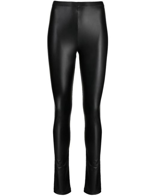 Junya Watanabe Black Halbhohe Leggings Mit Finish